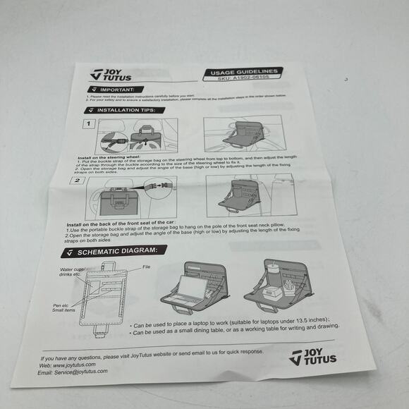 3 in 1 Steering Wheel Eating Tray Upgraded(16.1 * 10 inch), Car Back Seat Laptop - Picture 7 of 7